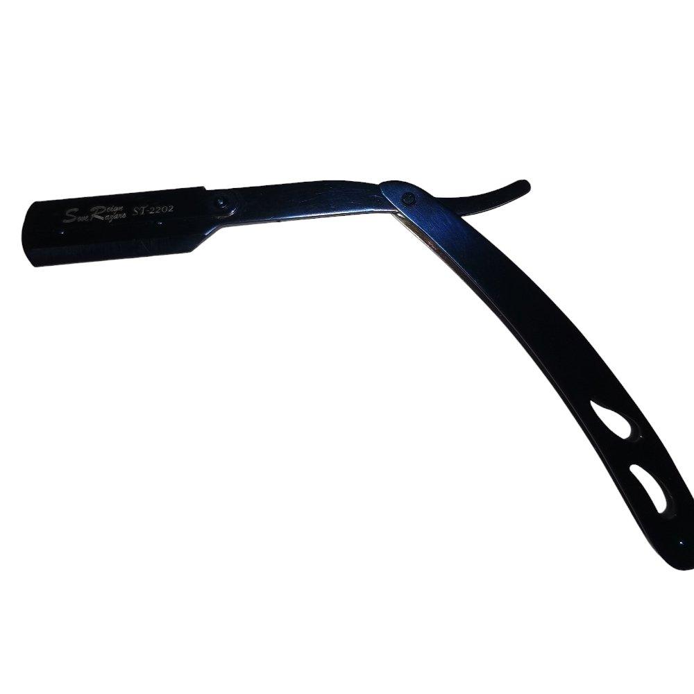 Sovereign Hair Products Blue Full Metal Cut Throat Razor High Finish Split Shaft - Sovereign Hair Products