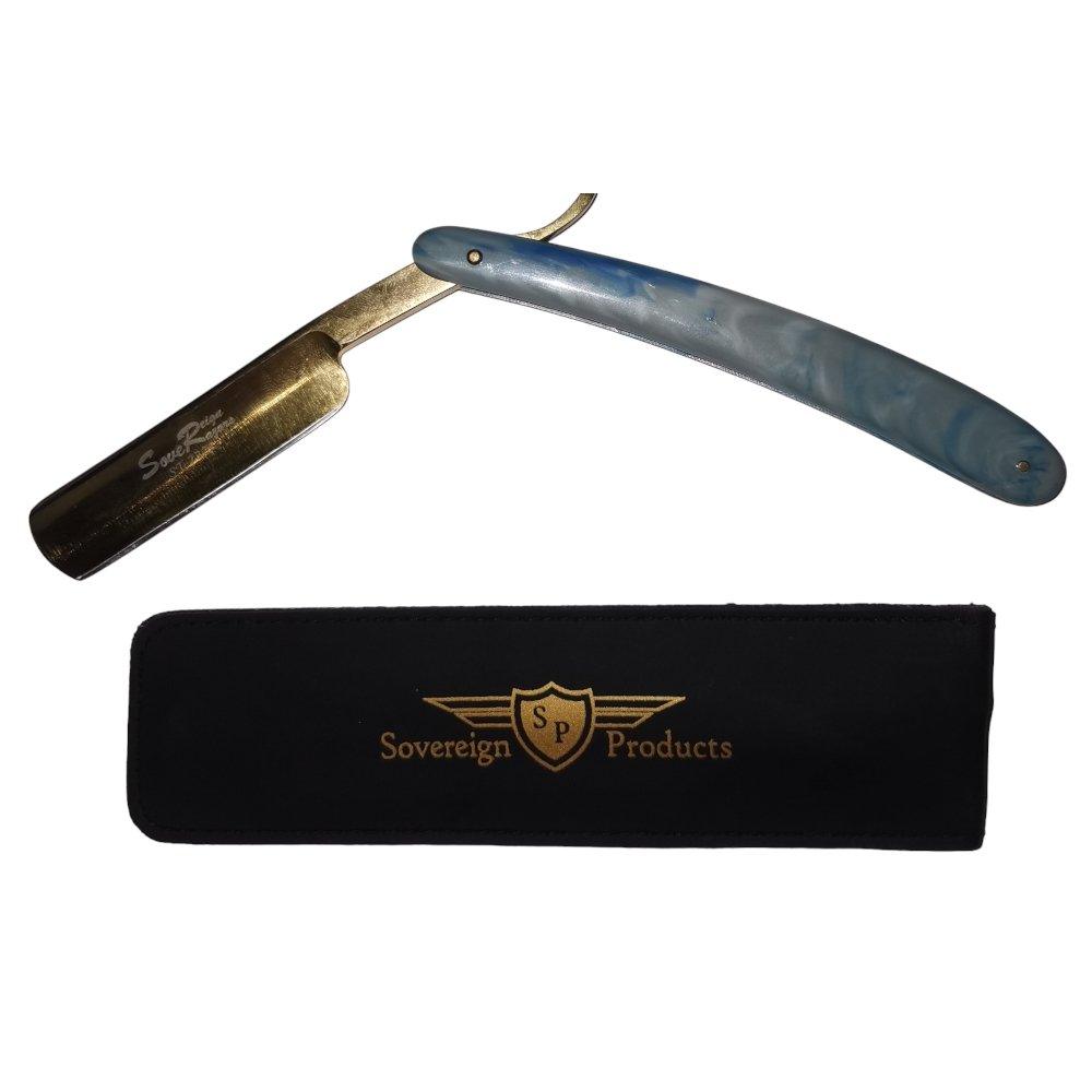 Sovereign Hair Products Traditional Barber Cut Throat Razor Gold Straight Blade - Sovereign Hair Products